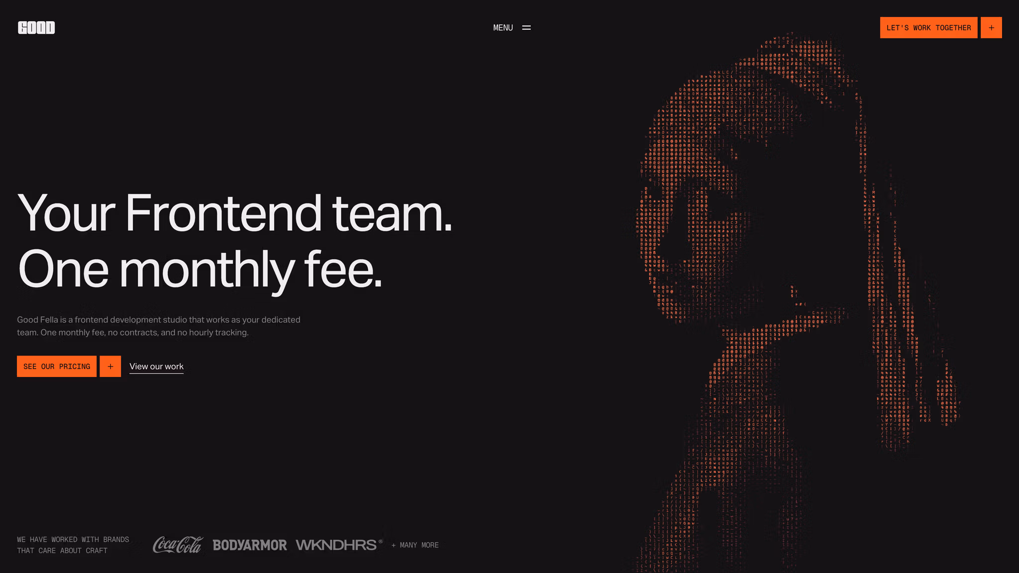 Good Fella website built on DomainHolder