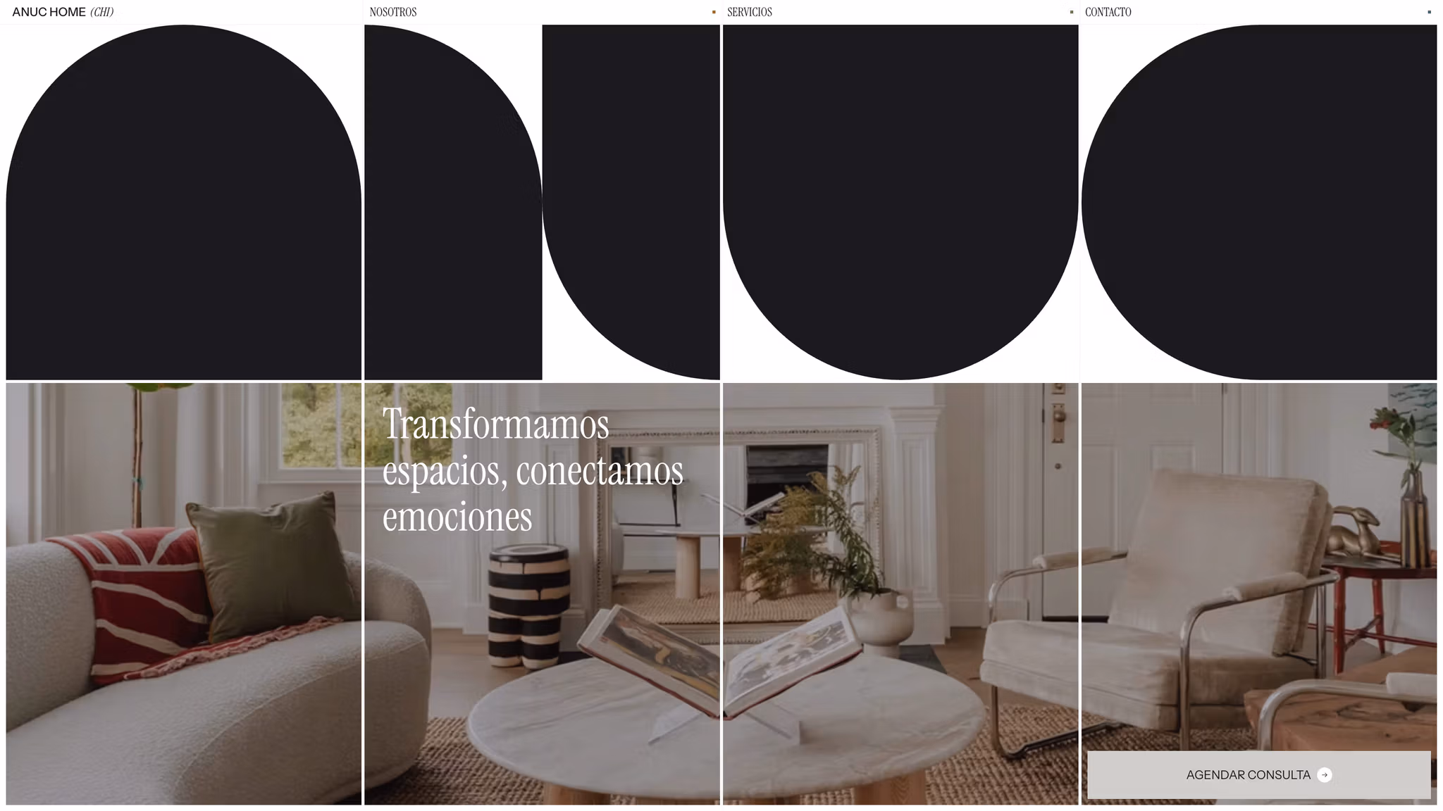 Anuc Home website built on DomainHolder